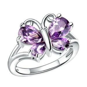SOLD Amethyst Butterfly Ring
